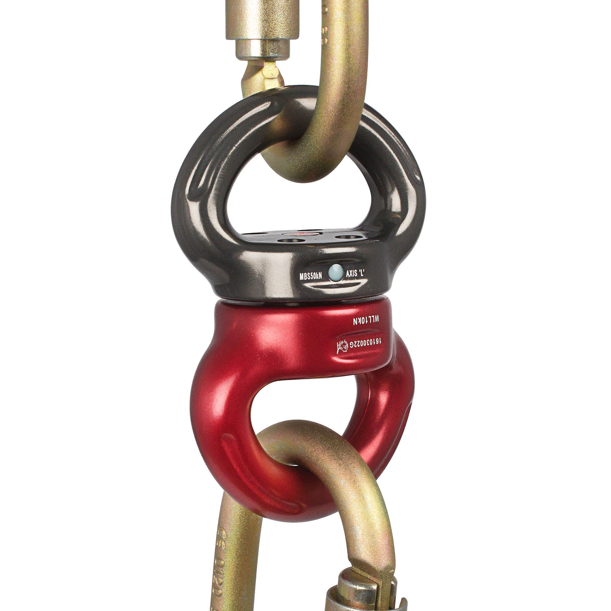 axis swivel connected to two carabiners