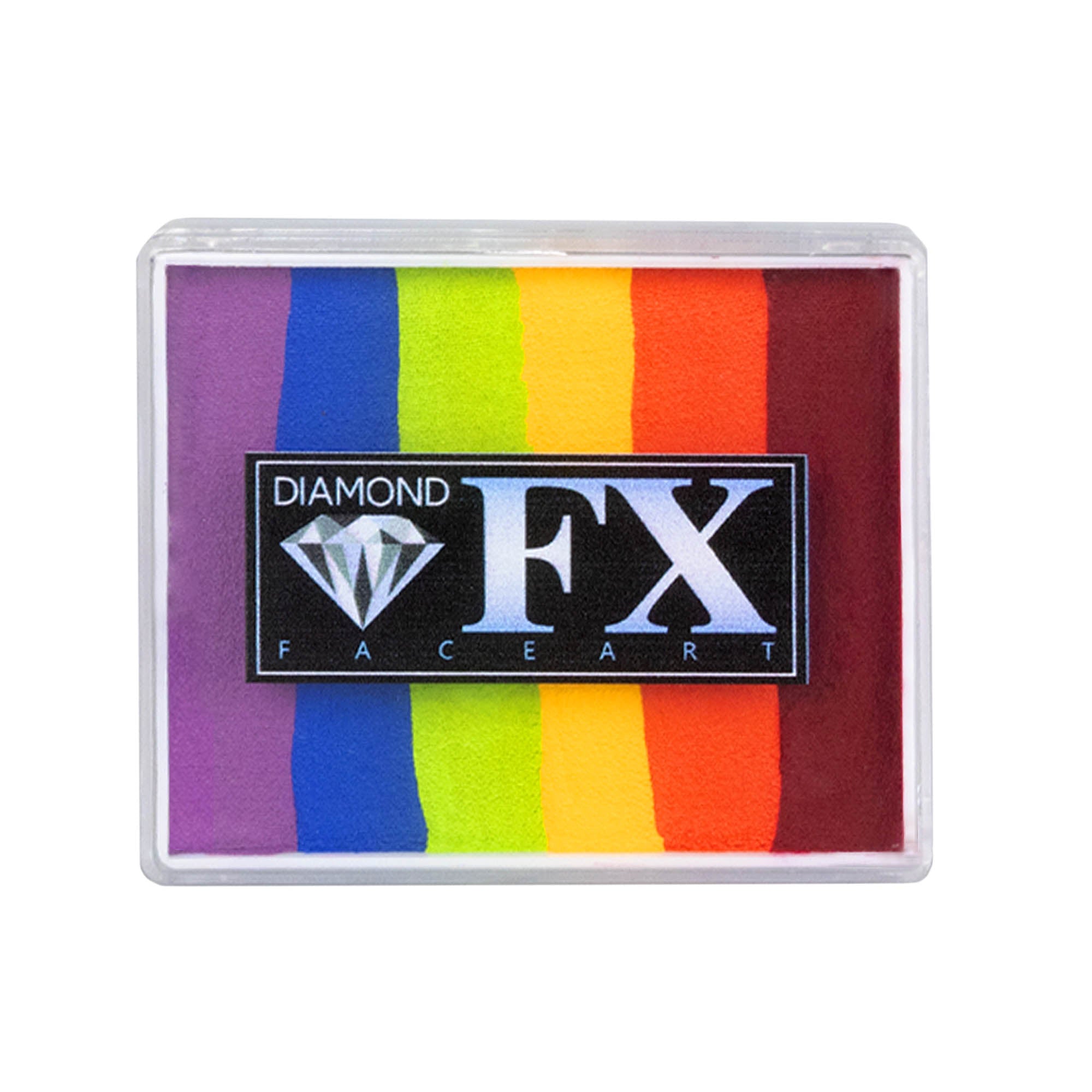 Diamond FX 50G split cake facepaints Flabbergasted with lid on in a white background