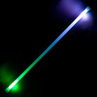 Echo spin staff glowing with blue and green colours