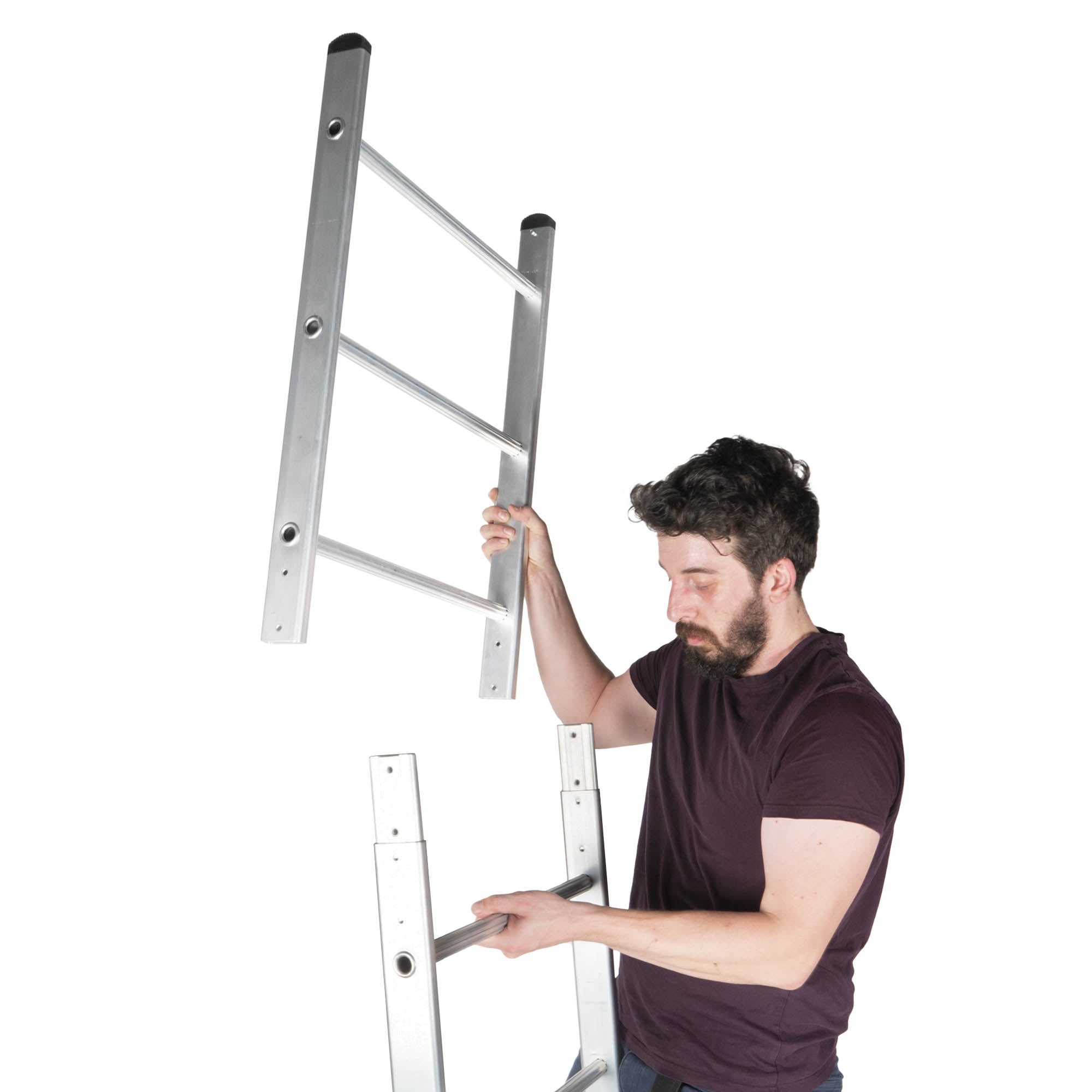 Ladder being unassembled