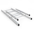 Ladder unassembled laying down at angle