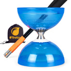 blue diabolo with handsticks and bag