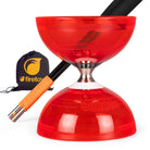 red diabolo with handsticks and bag