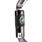 Petzl ball lock carabiner close up of gate