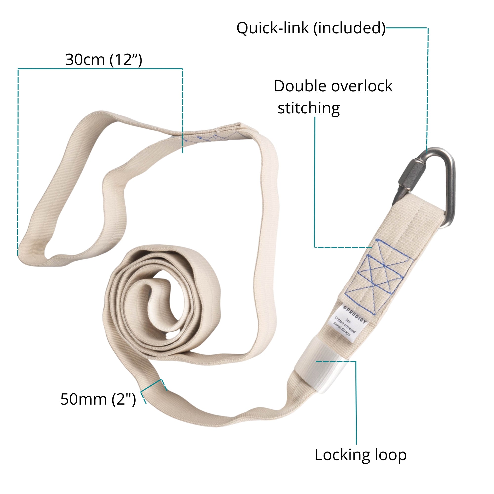 cotton covered aerial straps info