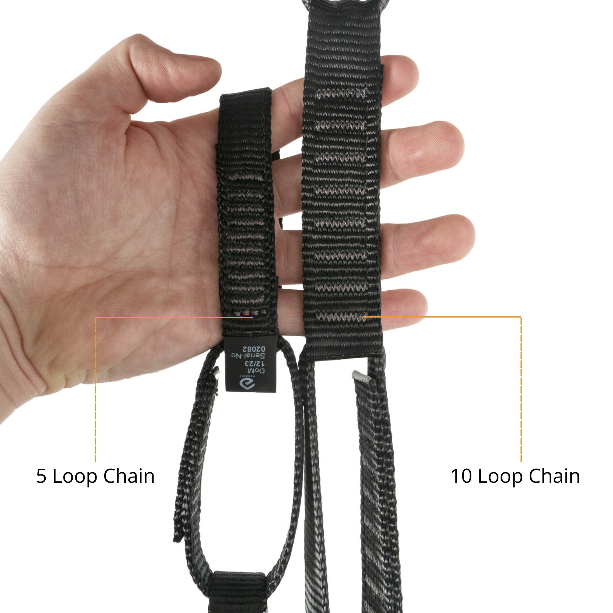 comparison between a 10 loop chain and 5 loop chain