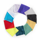 Silks fabric swatches in a circle