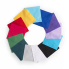 Silks fabric swatches in a circle