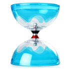 Front view of blue hyperspin diabolo
