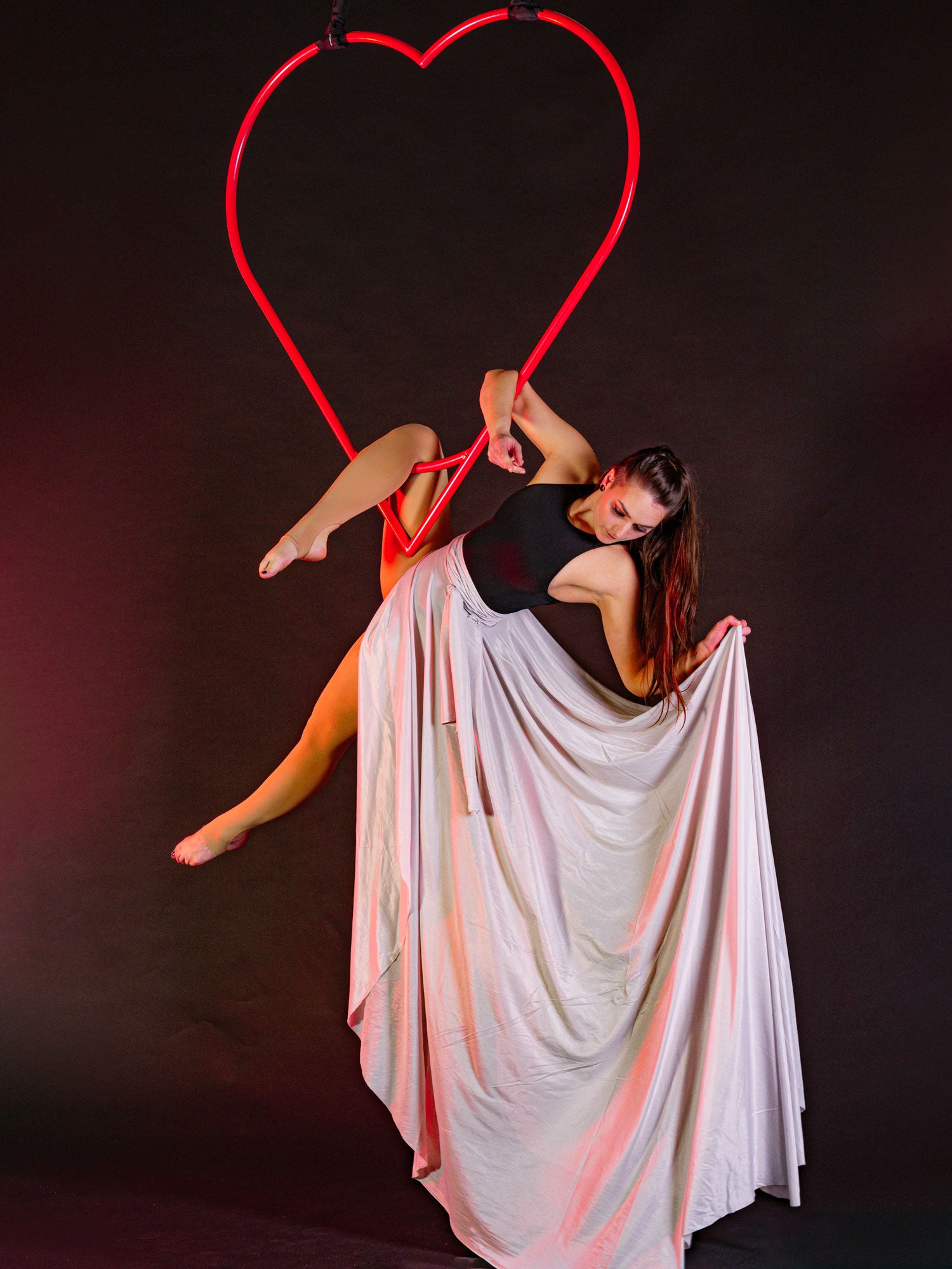 aerial heart hoop performance